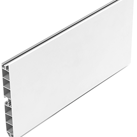 Plinta dreapta PVC H100 NEGRU/ALUMINIU/ALB 4ML