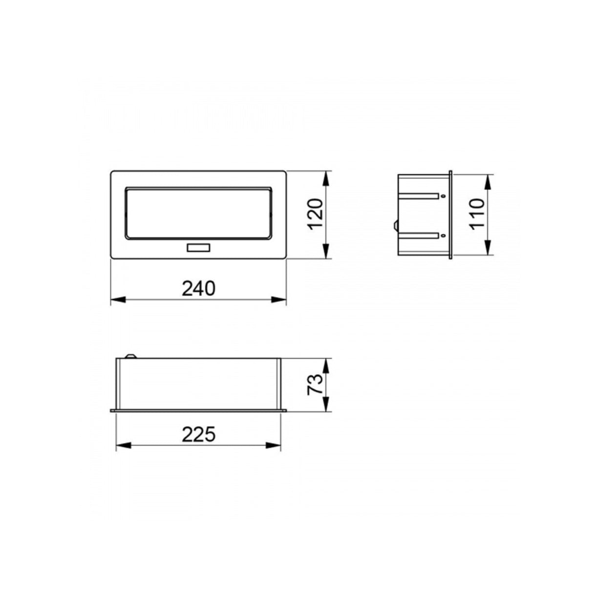 Priza incorporabila in blat GTV