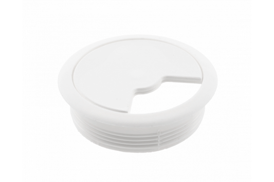 Doza trecere cablu ø60 plastic alb/negru