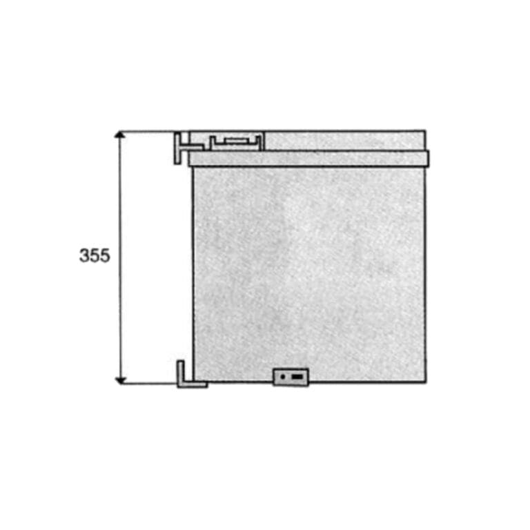 Cos de gunoi plastic 13L GRI