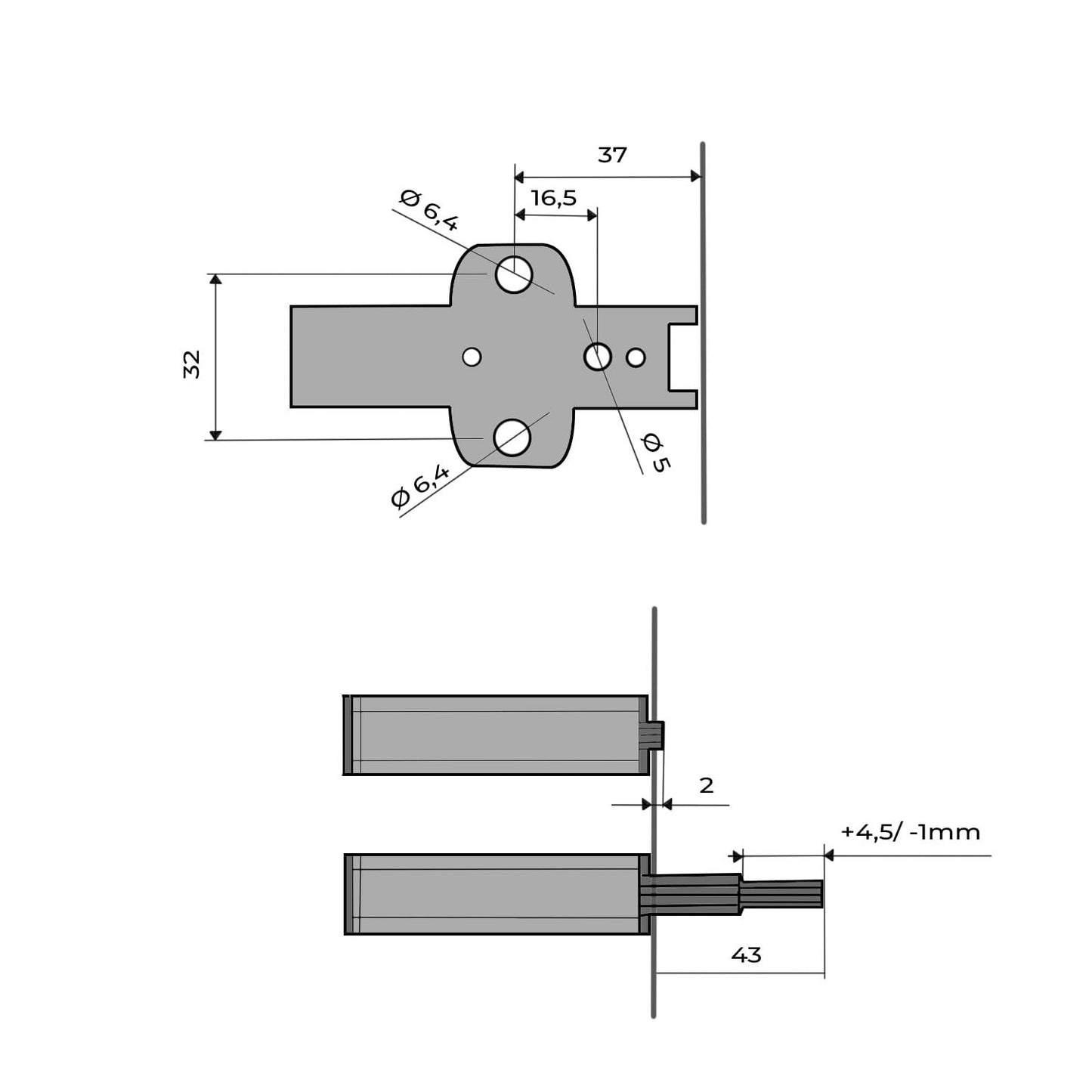 Inchizator push universal Inox