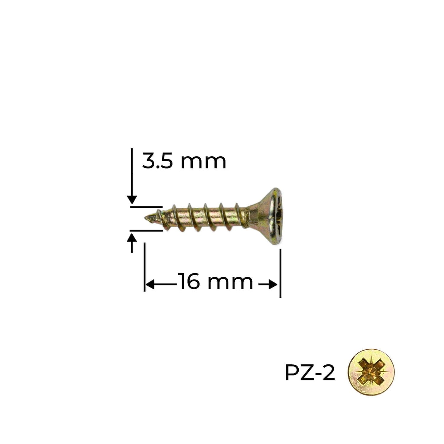 Surub cap inecat 3,5x16  2000buc