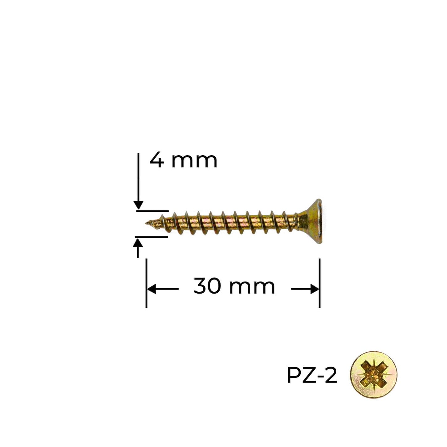 Surub cap inecat 4x30 1000buc