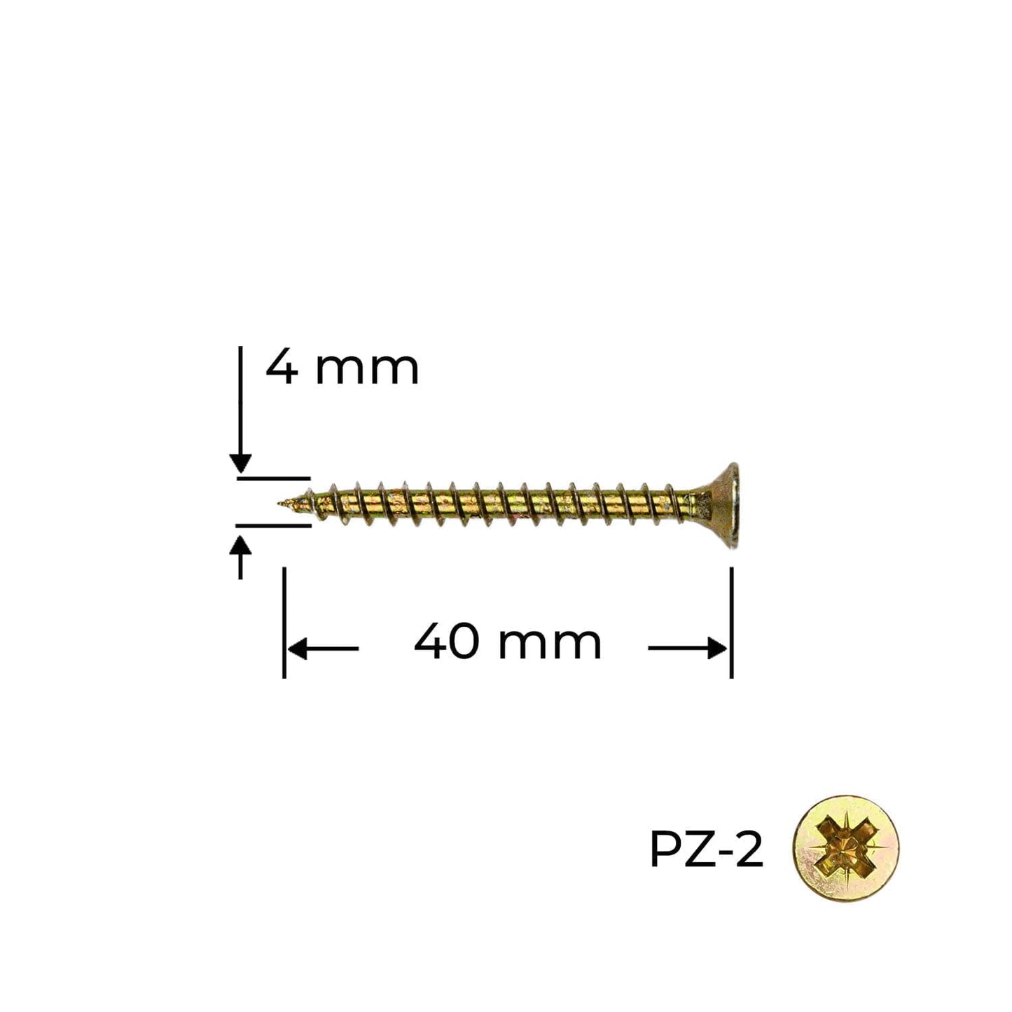 Surub cap inecat 4x40 500 buc