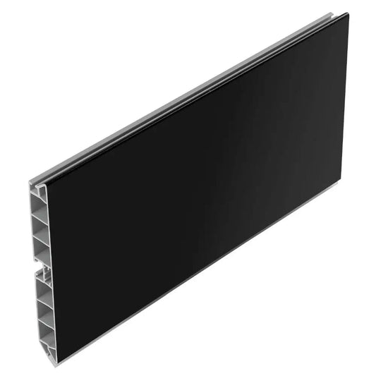 Plinta dreapta PVC H100 NEGRU/ALUMINIU/ALB 4ML